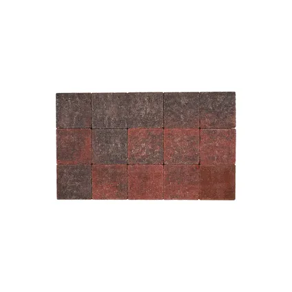 Coeck kassei rood-zwart in-line getrommeld 15x15x6cm