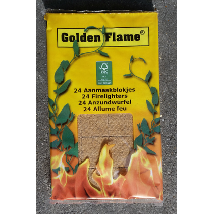 Golden Flame aanmaakblokjes 24 stuks