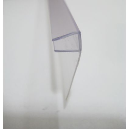 Bande d'étanchéité Aurlane en forme de F de 200 cm en plastique pour verre de 5 mm d'épaisseur