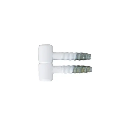 Fiche à visser Vynex acier plastifié blanc diam. 9mm