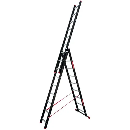 Alpos omvormbare ladder aluminium 3 x 9 treden