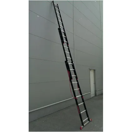Alpos omvormbare ladder aluminium 3 x 9 treden 8