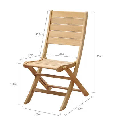 Chaise de jardin Central Park 'Arsenio' pliable teck 2