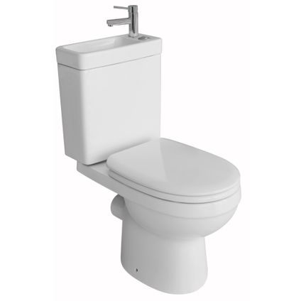 Allibert duoblok toilet met fontein wit