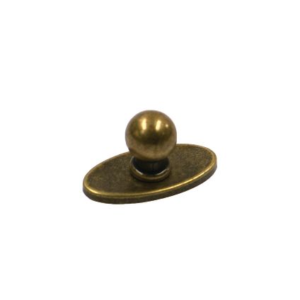 Decomode knop rond oud messing 30mm 2st.