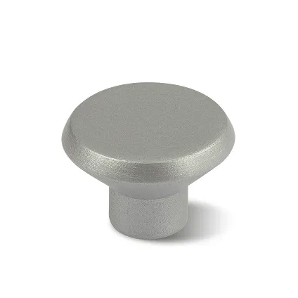 Decomode knop Plat rond small zilver 35mm 2 stuks