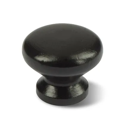 Decomode knop Bolder mat zwart 30mm 2st.  2