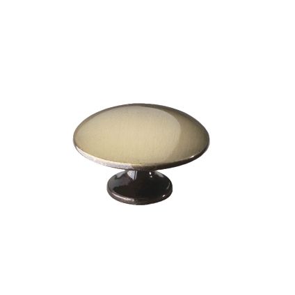 Decomode knop Round oud messing 35mm 2st.