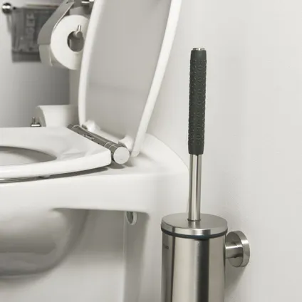 Tiger Boston toiletborstel met houder Comfort & Safety  RVS geborsteld 6