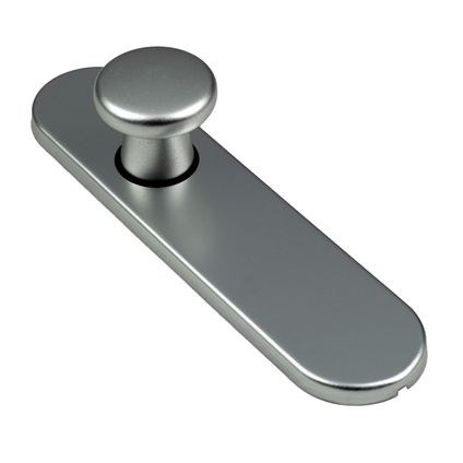 Ami knop op klikschild 177/1 blind ovaal aluminium