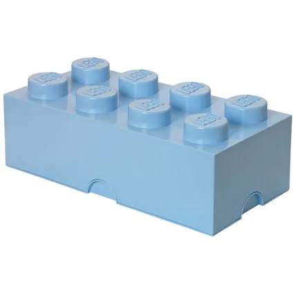 Opbergbox LEGO steen 8 licht blauw
