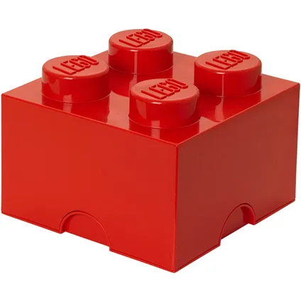 Opbergbox LEGO steen 4 rood