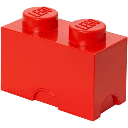 Opbergbox LEGO steen 2 rood