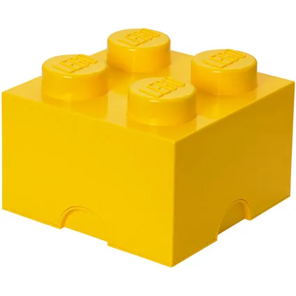 Opbergbox LEGO steen 4 geel
