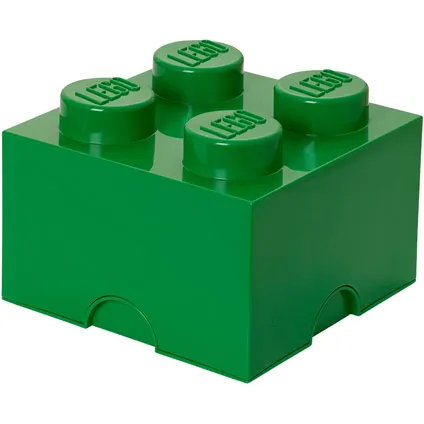 Opbergbox LEGO steen 4 groen