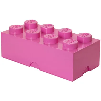 Opbergbox LEGO steen 8 roze