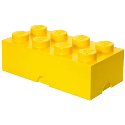Opbergbox LEGO steen 8 geel