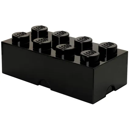 Opbergbox LEGO steen 8 zwart