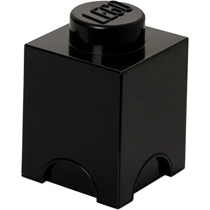 Opbergbox LEGO steen 1 zwart