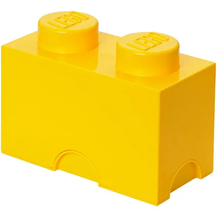 Opbergbox LEGO steen 2 geel