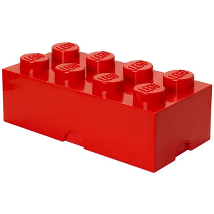 Opbergbox LEGO steen 8 rood