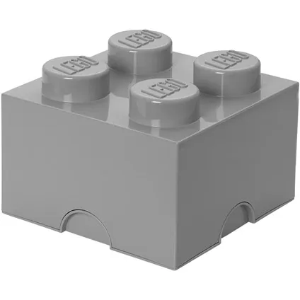 Opbergbox LEGO steen 4 grijs stone