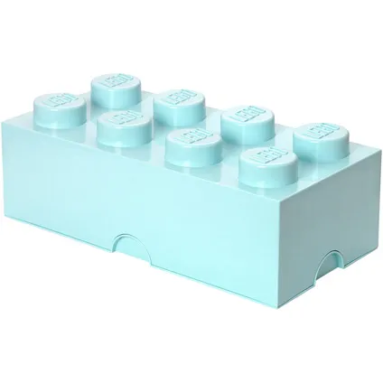 Opbergbox LEGO steen 8 blauw aqua