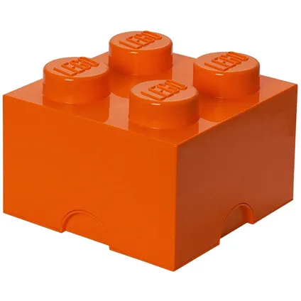 Opbergbox LEGO steen 4 oranje