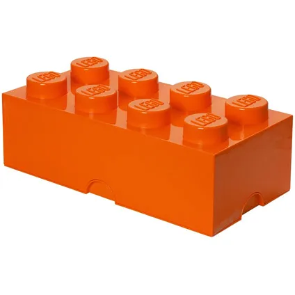 Opbergbox LEGO steen 8 oranje