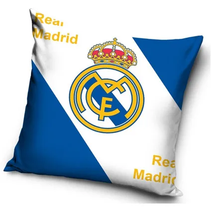 Sierkussen Real Madrid blauw met wit
