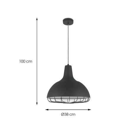Home Sweet Home hanglamp Job zwart ⌀38cm E27 5