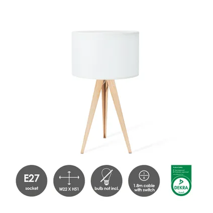 Lampe de table Home Sweet Home Tree blanc ⌀28,5cm E27 3