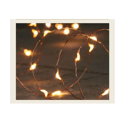 Anna Collection verlichting draad koper - 10 leds - warm wit - 100 cm