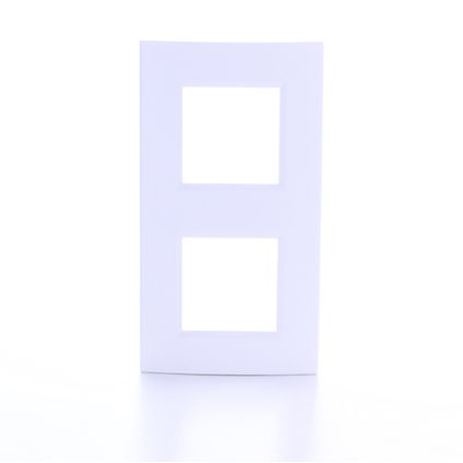 Plaque de finition BTicino 2 postes horizontale blanche