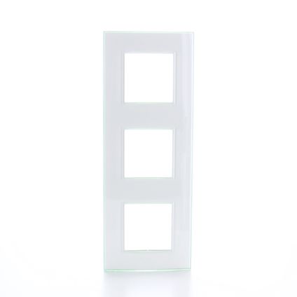 Plaque de recouvrement BTicino 3x2modules 71mm Aqua Livinglight blanc