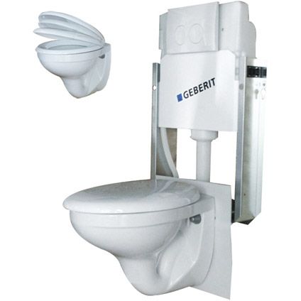WC pack Geberit UP100 + Sphinx wandtoilet (51x36x37 cm) + softclose wc bril wit