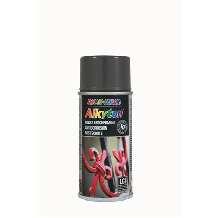 Dupli-Color Alkyton roestbeschermingslak hoogglans grijs 150ml