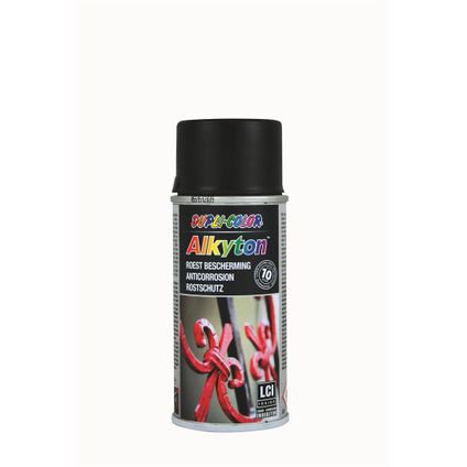 Peinture Dupli-Color Alkyton antirouille noir mat 150 ml