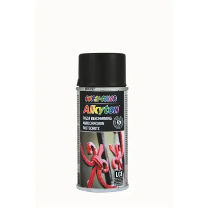 Dupli-Color Alkyton roestbeschermingslak mat zwart 150ml