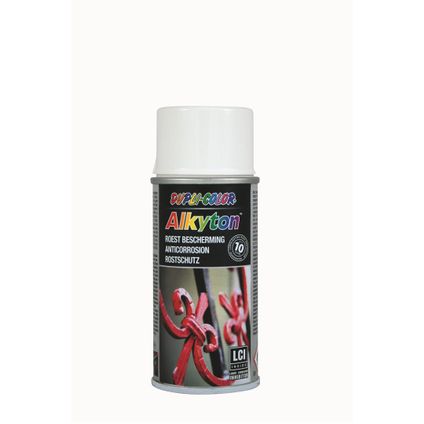 Dupli-Color Alkyton roestbeschermingslak hoogglans wit 150ml