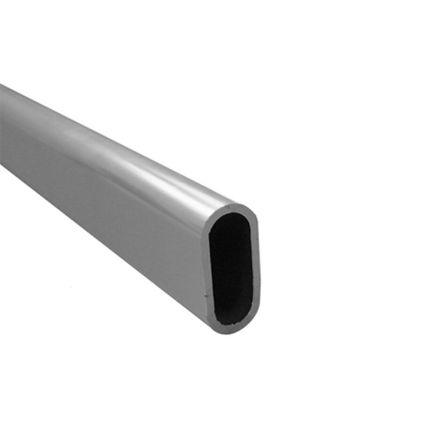 Hermeta tube de penderie ovale - Gardelux-1 - aluminium naturel - 1 mètre -1015-01