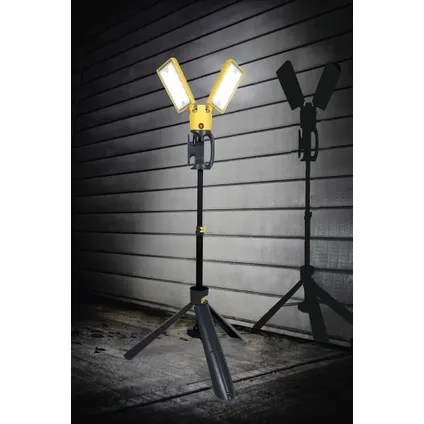 Lutec bouwlamp op statief Peri LED geel zwart 35W 5