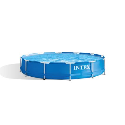 Intex rond zwembad Metal Frame blauw Ø366x76cm