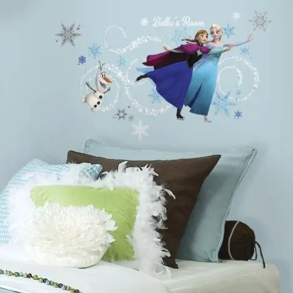RoomMates muursticker Frozen Anna, Elsa en Olaf 46/23 x 101 cm