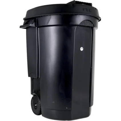 Power Tower poubelle 110 litres avec couvercle et roues noir 3