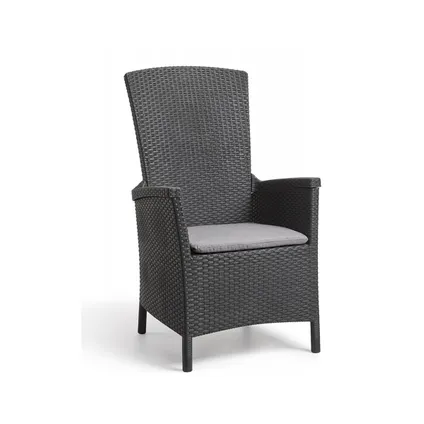 Allibert Vermont Chaise de Jardin - 64x68x107cm - Graphite 2