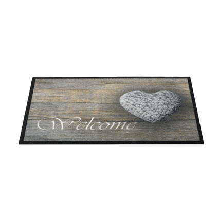Paillasson mondial bienvenue stone heart 50x75cm