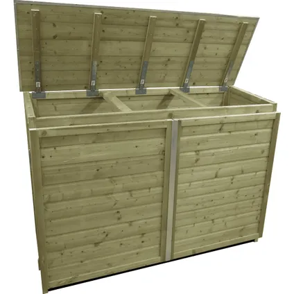 Lutrabox afvalcontainerkast 3 containers 176x65x111,5cm 2