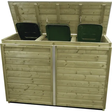 Lutrabox afvalcontainerkast 3 containers 176x65x111,5cm 4