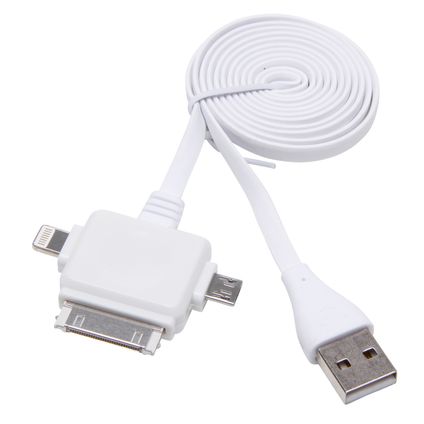 Câble de raccordement 3-en-1 Kopp micro-USB/éclairage/Iphone 4